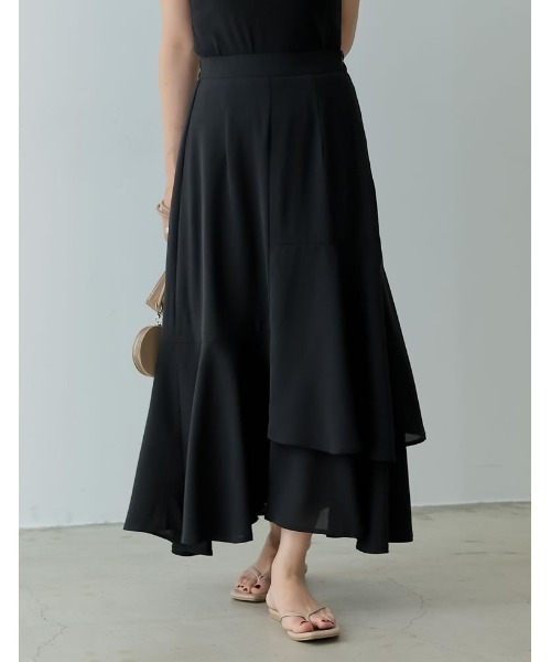 [低身長/高身長サイズ有]ポーラアシンメトリーロングスカート