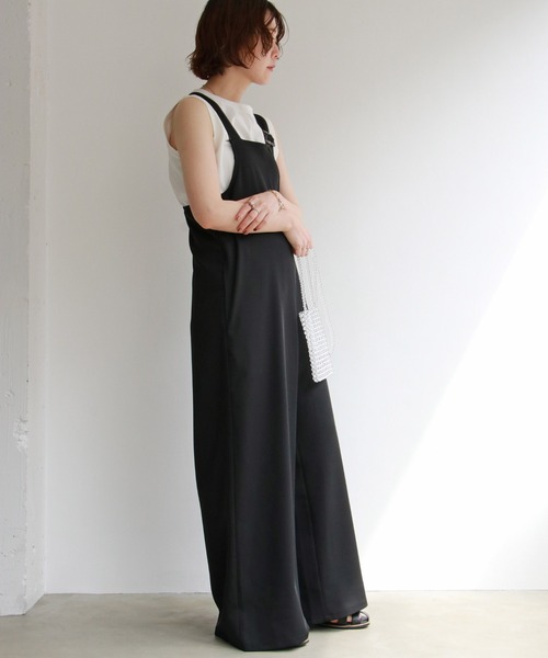 notch.(ノッチ)の「アシメトリーサロペット(サロペット/オーバーオール・レディース・ブラック/ベージュ・TM/M)」の13枚目の写真