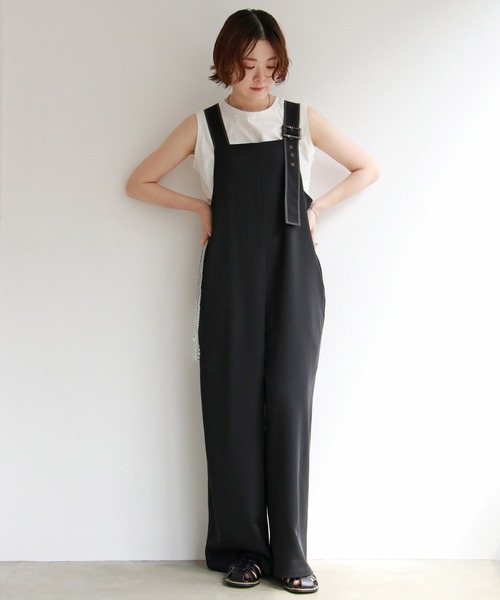 notch.(ノッチ)の「アシメトリーサロペット(サロペット/オーバーオール・レディース・ブラック/ベージュ・TM/M)」の21枚目の写真