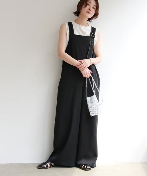 notch.(ノッチ)の「アシメトリーサロペット(サロペット/オーバーオール・レディース・ブラック/ベージュ・TM/M)」の20枚目の写真