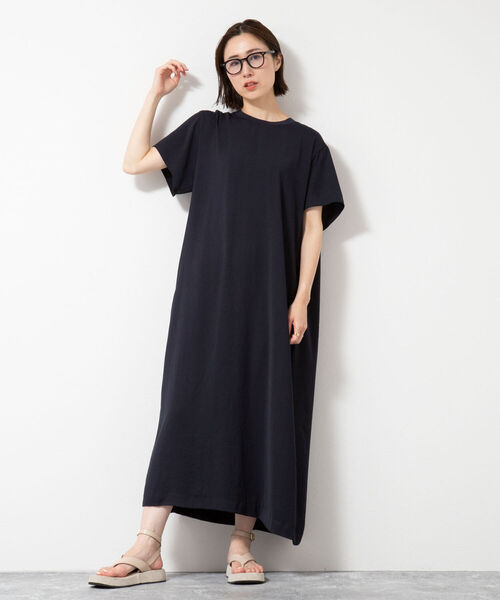 NOLLEY’S（ノーリーズ）の「【WEB限定サイズあり】サテンTシャツワンピース（ワンピース・レディース・チャコールグレー/ブラック/ネイビー・2/3）」の10枚目の写真
