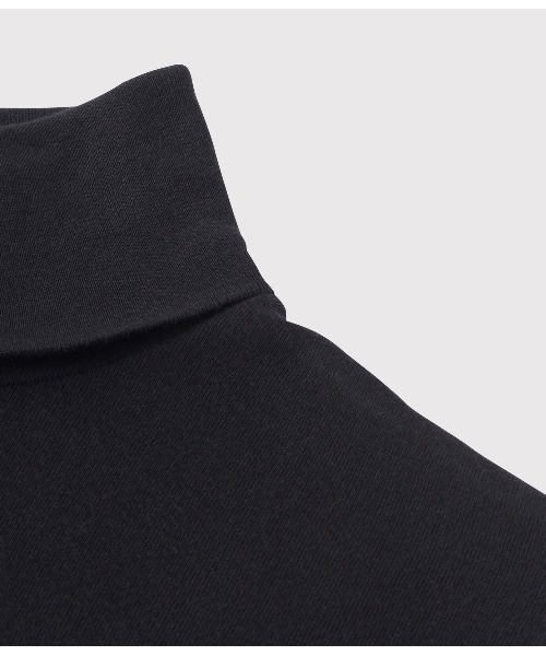 PETIT BATEAU（プチバトー）の「タートルネック長袖Ｔシャツ（Tシャツ/カットソー・レディース・ブラック・MEDIUM/XX-SMALL/X-SMALL/LARGE/SMALL）」の4枚目の写真