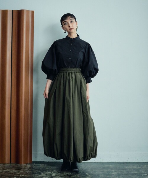 MATURED（マチュアード）の「パフスリーブボリュームブラウス（シャツ/ブラウス・レディース・ブラック/オフホワイト/カーキ・FREE）」の19枚目の写真