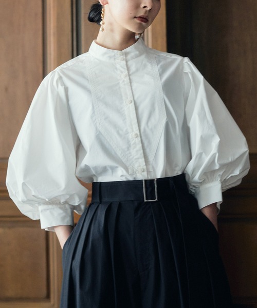 MATURED（マチュアード）の「パフスリーブボリュームブラウス（シャツ/ブラウス・レディース・ブラック/オフホワイト/カーキ・FREE）」の7枚目の写真