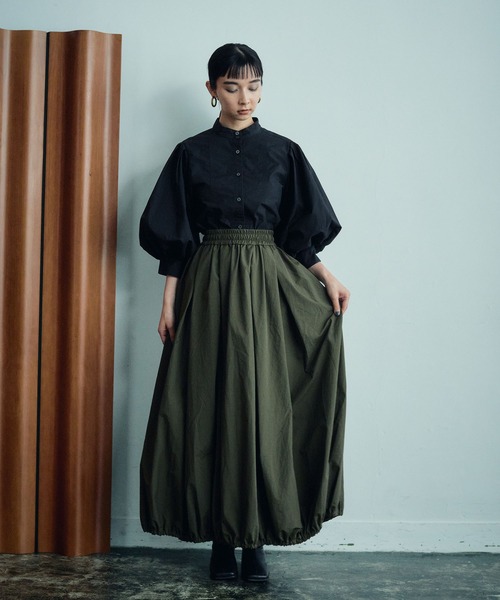 MATURED（マチュアード）の「パフスリーブボリュームブラウス（シャツ/ブラウス・レディース・ブラック/オフホワイト/カーキ・FREE）」の9枚目の写真