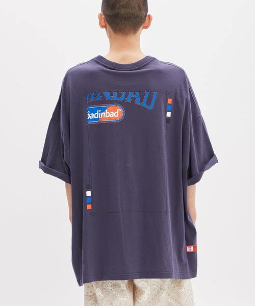 NO NEED（ノーニード）の「BAD IN BAD LAYER LOGO TEE ベドインベドレイヤーロゴTシャツ　　bib-22su01/韓国セレクト/韓国ブランド/（Tシャツ/カットソー・メンズ・グレー/チャコールグレー/ライトグレー・M/L）」の2枚目の写真
