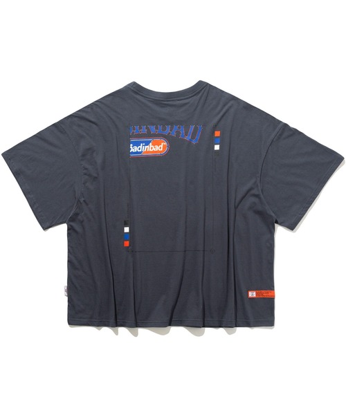 NO NEED（ノーニード）の「BAD IN BAD LAYER LOGO TEE ベドインベドレイヤーロゴTシャツ　　bib-22su01/韓国セレクト/韓国ブランド/（Tシャツ/カットソー・メンズ・グレー/チャコールグレー/ライトグレー・M/L）」の8枚目の写真