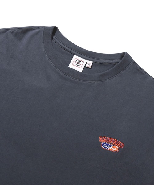 NO NEED（ノーニード）の「BAD IN BAD LAYER LOGO TEE ベドインベドレイヤーロゴTシャツ　　bib-22su01/韓国セレクト/韓国ブランド/（Tシャツ/カットソー・メンズ・グレー/チャコールグレー/ライトグレー・M/L）」の9枚目の写真