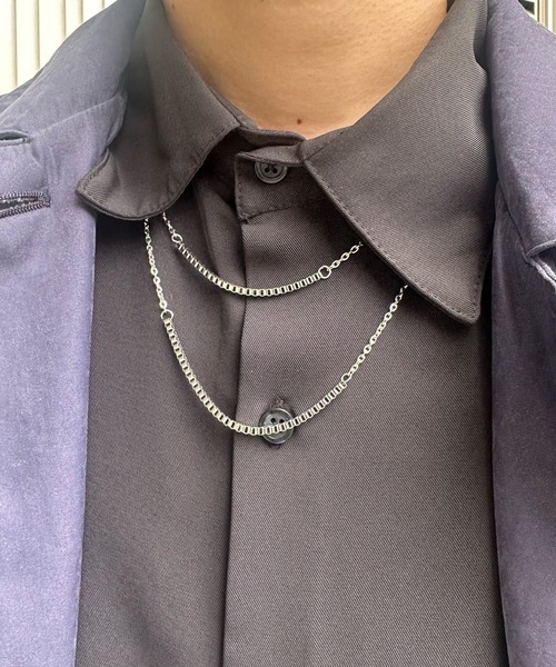 Burner(バーナー)の「【OKUOKU 0909】ミックスダブルチェーン デザイン ネックレス / u-n-2-2 I1(ネックレス・メンズ・その他2・FREE)」の8枚目の写真