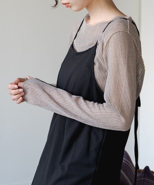 Kastane(カスタネ)の「【2022AWアイテム】ストライプジャガードプルオーバー(Tシャツ/カットソー・レディース・アイボリー/ブルー/オレンジ/グリーン・FREE)」の14枚目の写真