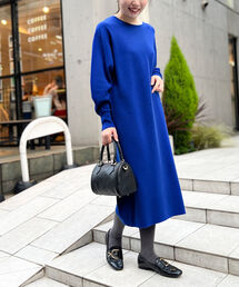 ◇【WEB限定】《手洗い可能》2WAYミラノリブパールワンピース