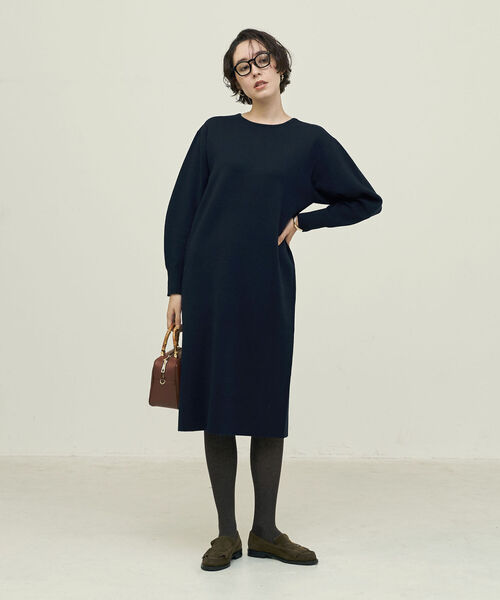 NOLLEY’S(ノーリーズ)の「◇【WEB限定】《手洗い可能》2WAYミラノリブパールワンピース(ワンピース・レディース・ブラック/ネイビー/オフホワイト/ブルー・38/36)」の17枚目の写真