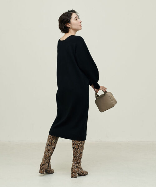 NOLLEY’S(ノーリーズ)の「◇【WEB限定】《手洗い可能》2WAYミラノリブパールワンピース(ワンピース・レディース・ブラック/ネイビー/オフホワイト/ブルー・38/36)」の22枚目の写真