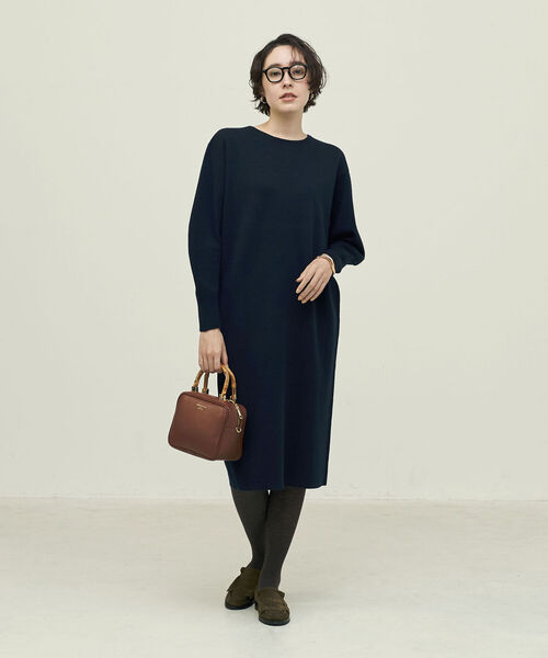 NOLLEY’S(ノーリーズ)の「◇【WEB限定】《手洗い可能》2WAYミラノリブパールワンピース(ワンピース・レディース・ブラック/ネイビー/オフホワイト/ブルー・38/36)」の8枚目の写真