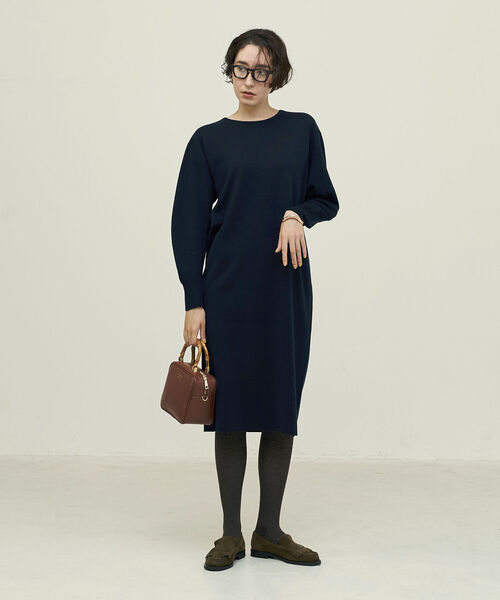 NOLLEY’S(ノーリーズ)の「◇【WEB限定】《手洗い可能》2WAYミラノリブパールワンピース(ワンピース・レディース・ブラック/ネイビー/オフホワイト/ブルー・38/36)」の13枚目の写真