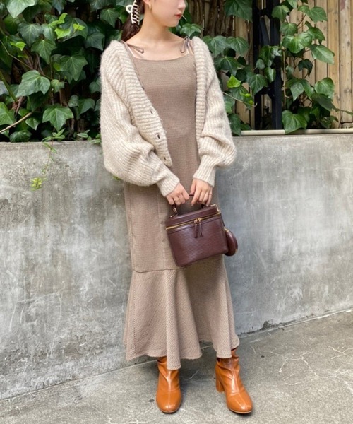 one after another NICE CLAUP（ワンアフターアナザーナイスクラップ）の「ふわふわな着心地。淡色カラーミックスカーディガン（カーディガン/ボレロ・レディース・アイボリー/モカ/ベージュ/ピンク・FREE）」の21枚目の写真