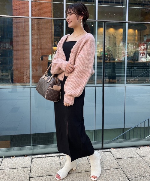 one after another NICE CLAUP（ワンアフターアナザーナイスクラップ）の「ふわふわな着心地。淡色カラーミックスカーディガン（カーディガン/ボレロ・レディース・アイボリー/モカ/ベージュ/ピンク・FREE）」の11枚目の写真