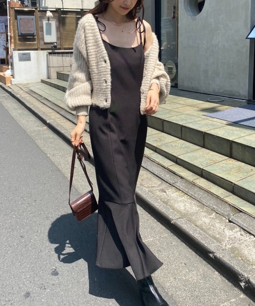 one after another NICE CLAUP（ワンアフターアナザーナイスクラップ）の「ふわふわな着心地。淡色カラーミックスカーディガン（カーディガン/ボレロ・レディース・アイボリー/モカ/ベージュ/ピンク・FREE）」の6枚目の写真