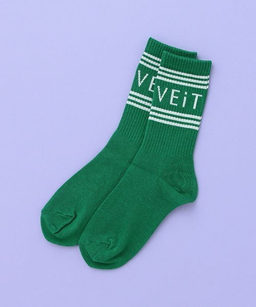 by LOVEiT（バイラビット）の「ラインクルー丈ソックス【日本製】（ソックス/靴下・キッズ・グリーン/ピンク/ブラウン/ブラック・L/M/S/LL）」の3枚目の写真
