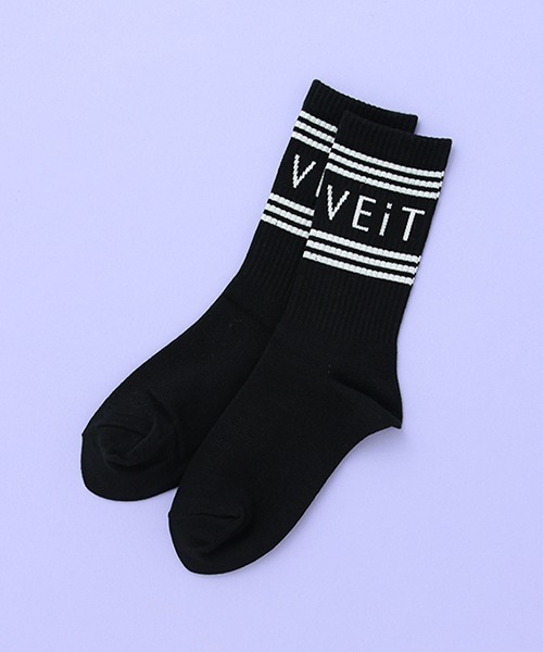 by LOVEiT（バイラビット）の「ラインクルー丈ソックス【日本製】（ソックス/靴下・キッズ・グリーン/ピンク/ブラウン/ブラック・L/M/S/LL）」の2枚目の写真