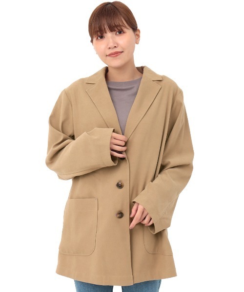 チチカカ（チチカカ）の「【大きいサイズ】スリットシングルジャケット（テーラードジャケット・レディース・チャコールグレー/カーキ/ベージュ・3L）」の13枚目の写真