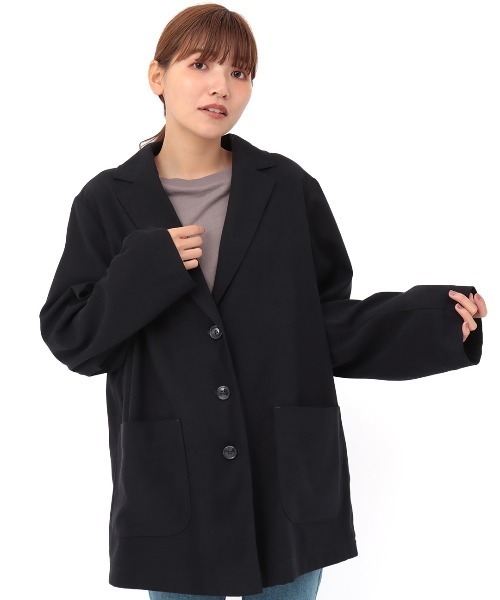 チチカカ（チチカカ）の「【大きいサイズ】スリットシングルジャケット（テーラードジャケット・レディース・チャコールグレー/カーキ/ベージュ・3L）」の12枚目の写真