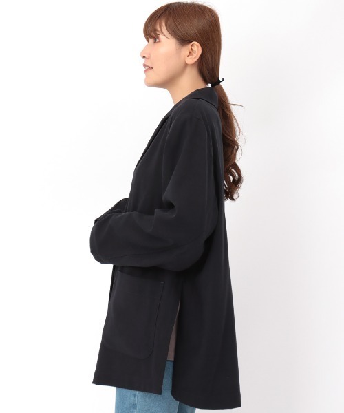 チチカカ（チチカカ）の「【大きいサイズ】スリットシングルジャケット（テーラードジャケット・レディース・チャコールグレー/カーキ/ベージュ・3L）」の15枚目の写真