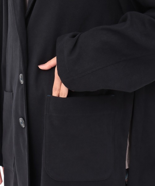 チチカカ（チチカカ）の「【大きいサイズ】スリットシングルジャケット（テーラードジャケット・レディース・チャコールグレー/カーキ/ベージュ・3L）」の19枚目の写真