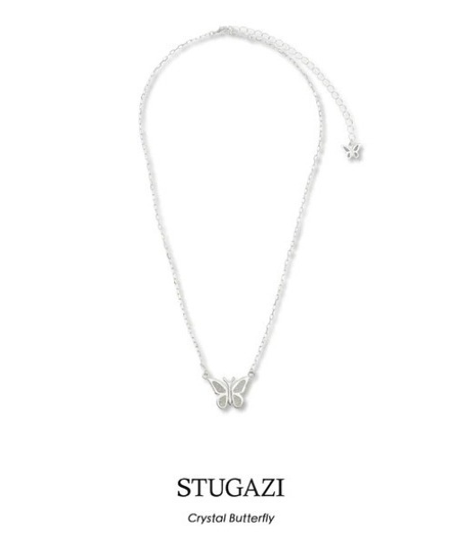 STUGAZI(スガキ)の「【STUGAZI/スガジ】Crystal Butterfly(ネックレス・メンズ・シルバー・ONE SIZE)」の1枚目の写真
