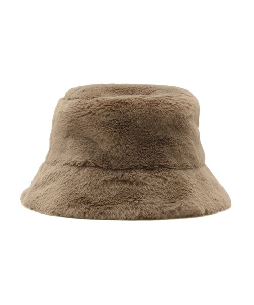 ふわふわフェイクファーバケットハット
