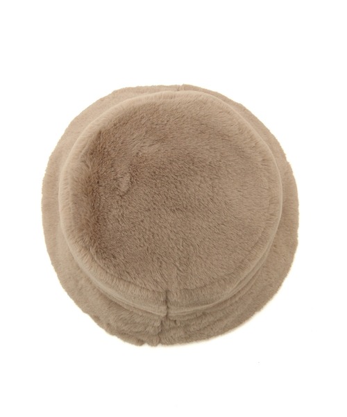 ふわふわフェイクファーバケットハット