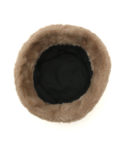 ふわふわフェイクファーバケットハット