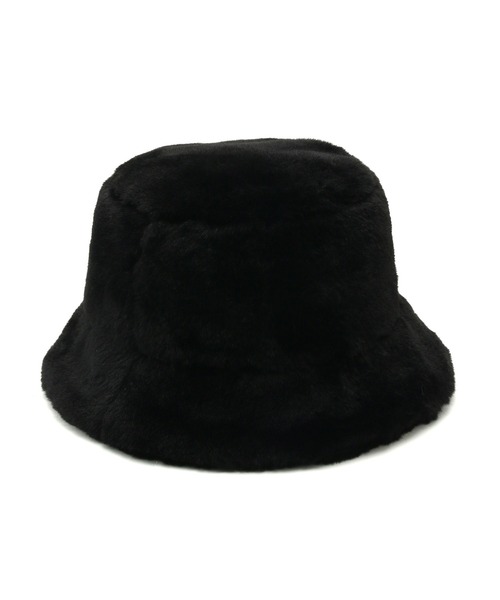ふわふわフェイクファーバケットハット
