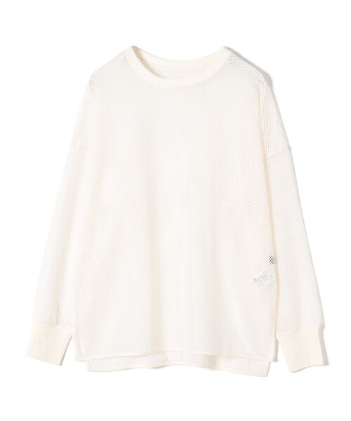 SHIPS(シップス)の「メッシュリブスリーブカットソー(Tシャツ/カットソー・レディース・オフホワイト/ブラック・ONE SIZE)」の3枚目の写真