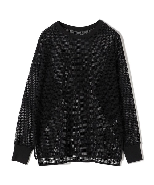 SHIPS(シップス)の「メッシュリブスリーブカットソー(Tシャツ/カットソー・レディース・オフホワイト/ブラック・ONE SIZE)」の10枚目の写真