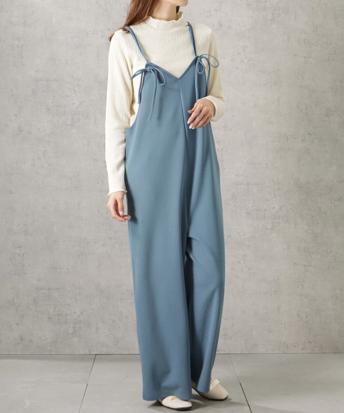 Howdy Marie(ハウディ―マリー)の「無地リボンサロペット(サロペット/オーバーオール・レディース・ブラック/ブラウン/ブルー・M/L)」の8枚目の写真