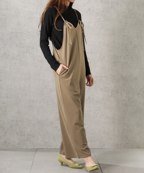 Howdy Marie(ハウディ―マリー)の「無地リボンサロペット(サロペット/オーバーオール・レディース・ブラック/ブラウン/ブルー・M/L)」の7枚目の写真