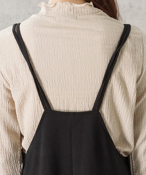 Howdy Marie(ハウディ―マリー)の「無地リボンサロペット(サロペット/オーバーオール・レディース・ブラック/ブラウン/ブルー・M/L)」の10枚目の写真