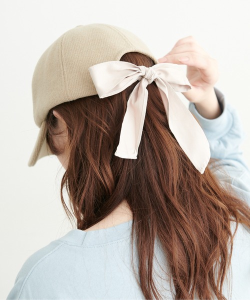 FREE'S MART（フリーズマート）の「◆リボンキャップ（キャップ・レディース・ブラック/ベージュ・ﾌﾘ-）」の9枚目の写真