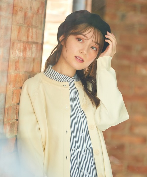 Honeys（ハニーズ）の「ベレー帽（ハンチング/ベレー帽・レディース・グリーン/ブラック/ベージュ・FREE）」の6枚目の写真