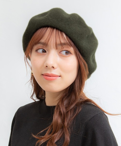 Honeys（ハニーズ）の「ベレー帽（ハンチング/ベレー帽・レディース・グリーン/ブラック/ベージュ・FREE）」の11枚目の写真