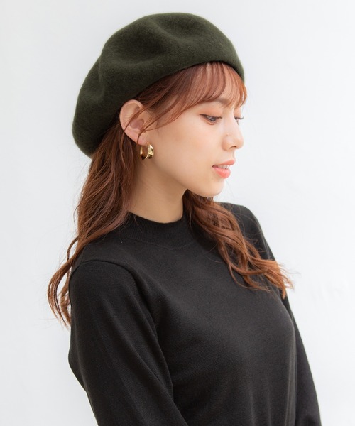 Honeys（ハニーズ）の「ベレー帽（ハンチング/ベレー帽・レディース・グリーン/ブラック/ベージュ・FREE）」の22枚目の写真