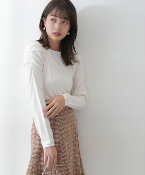 PROPORTION BODY DRESSING（プロポーションボディドレッシング）の「シャーリングボリュームニット / 1212270012（ニット/セーター・レディース・ブラック/ホワイト系その他/ブラウン系その他・SMALL/MEDIUM）」の7枚目の写真