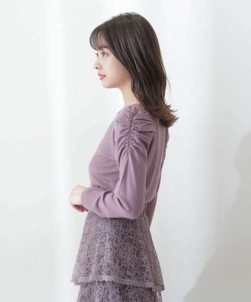 PROPORTION BODY DRESSING（プロポーションボディドレッシング）の「シャーリングボリュームニット / 1212270012（ニット/セーター・レディース・ブラック/ホワイト系その他/ブラウン系その他・SMALL/MEDIUM）」の4枚目の写真