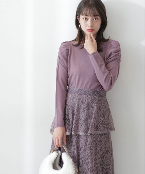 PROPORTION BODY DRESSING（プロポーションボディドレッシング）の「シャーリングボリュームニット / 1212270012（ニット/セーター・レディース・ブラック/ホワイト系その他/ブラウン系その他・SMALL/MEDIUM）」の6枚目の写真