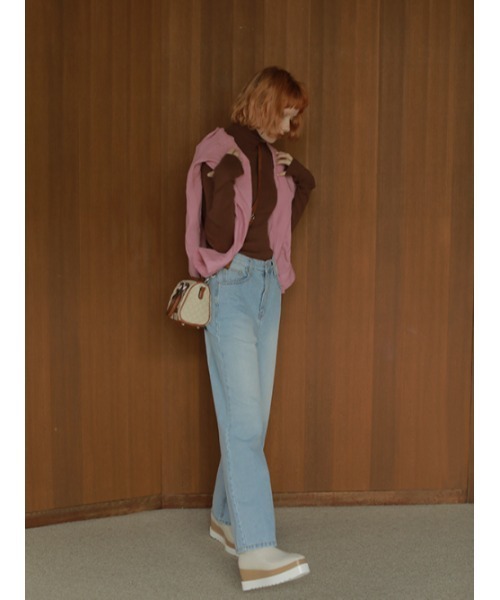 AMAIL（アマイル）の「Point pocket denim（デニムパンツ・レディース・ライトブルー・S/M）」の5枚目の写真