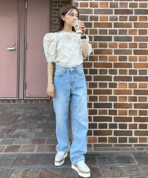 AMAIL（アマイル）の「Point pocket denim（デニムパンツ・レディース・ライトブルー・S/M）」の17枚目の写真