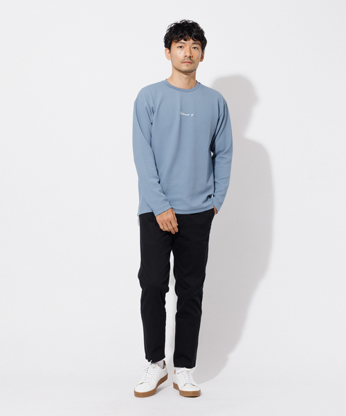 ABAHOUSE GRAY(アバハウスグレイ)の「フクレ ジャガード 刺繍 ロング Tシャツ(Tシャツ/カットソー・メンズ・ホワイト/ブラック/グレイッシュブルー/グレイッシュベージュ・46/48)」の5枚目の写真