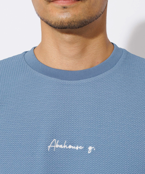 ABAHOUSE GRAY(アバハウスグレイ)の「フクレ ジャガード 刺繍 ロング Tシャツ(Tシャツ/カットソー・メンズ・ホワイト/ブラック/グレイッシュブルー/グレイッシュベージュ・46/48)」の9枚目の写真