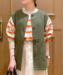 【お手入れラクラクニット】12ゲージソフィニーボーダープルオーバー